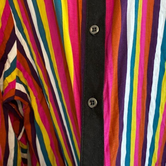 Andrew by unit- button down multicolored stripes w/ cactus embroidery- Size 2X - Picture 9 of 9